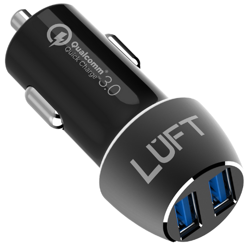 LUFT シガーソケットUSB カーチャージャー (ブラック) QuickCharge3.0搭載